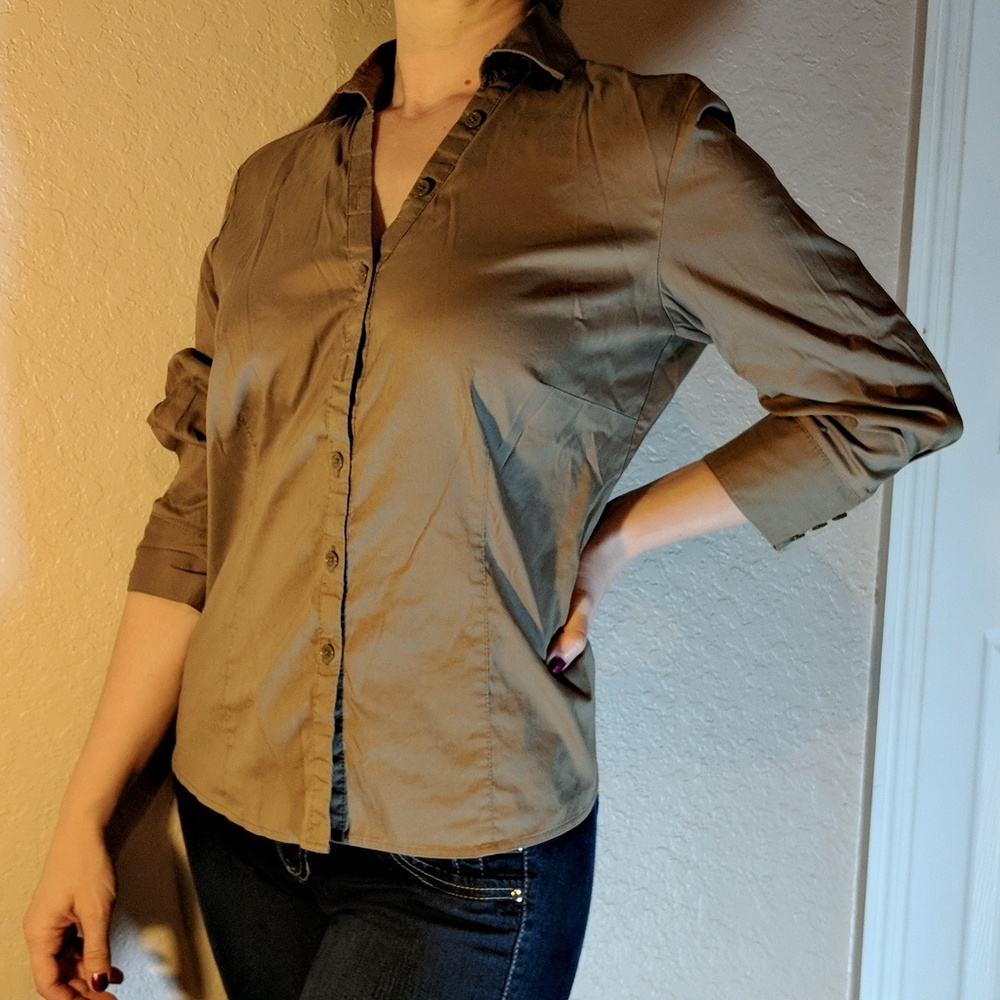 Talbots Petites stretch button down shirt